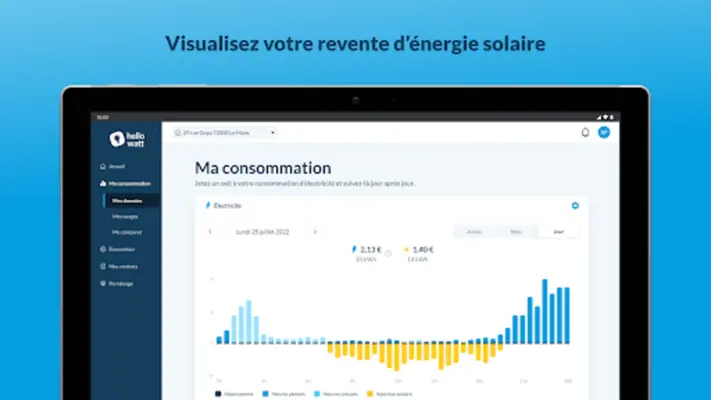 Hello Watt Suivi Conso Énergie android App screenshot 0