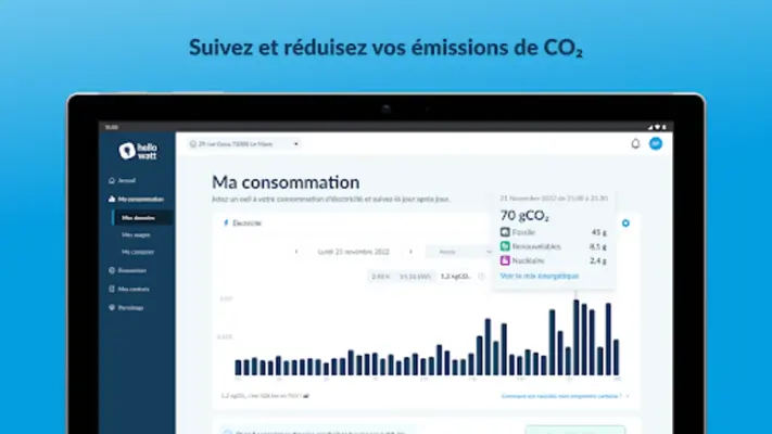 Hello Watt Suivi Conso Énergie android App screenshot 2