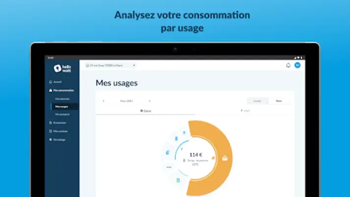 Hello Watt Suivi Conso Énergie android App screenshot 3