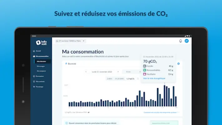 Hello Watt Suivi Conso Énergie android App screenshot 8